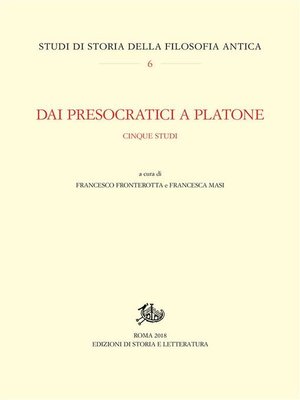 cover image of Dai Presocratici a Platone